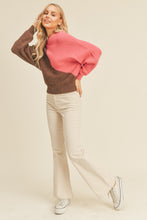 Load image into Gallery viewer, Wavy Color Block Crewneck Sweater
