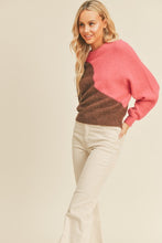 Load image into Gallery viewer, Wavy Color Block Crewneck Sweater
